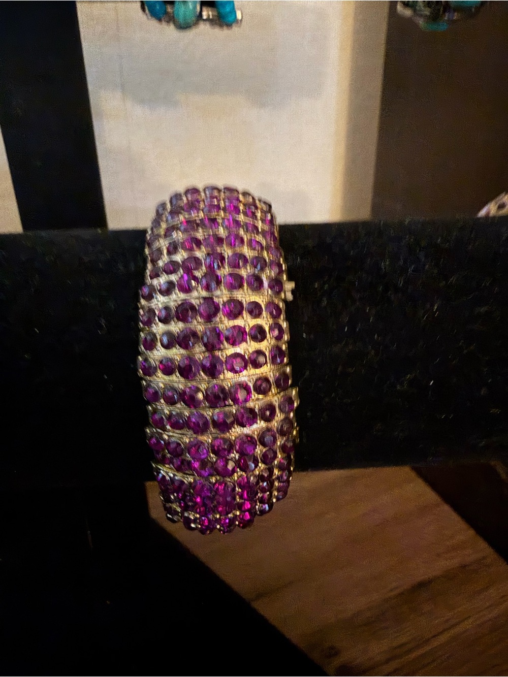 Purple Crystal Statement Bracelet - Women Jewelry